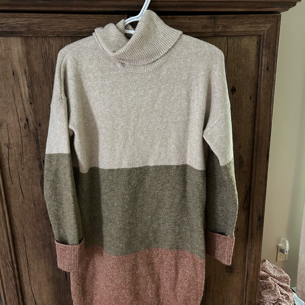Turtleneck sweater dress